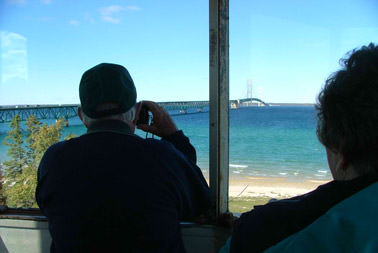 View of the Mackinac Bridge